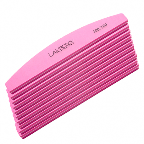 Пилка-баф для шлифовки ногтей лодка 100/180, 10 шт GET THE REASON LAKBERRY
