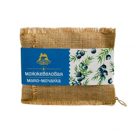 Мочалка натуральная с мылом Можжевеловая Территория тайги