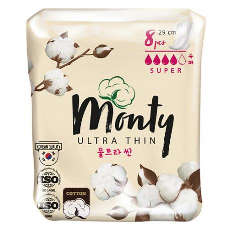 Женские гигиенические прокладки ULTRA THIN SUPER PLUS 8.0 Monty