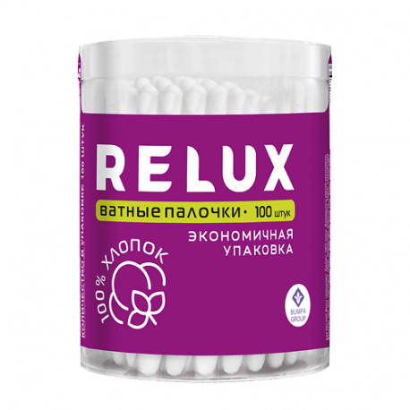 Палочки ватные в цилиндре 100.0 RELUX