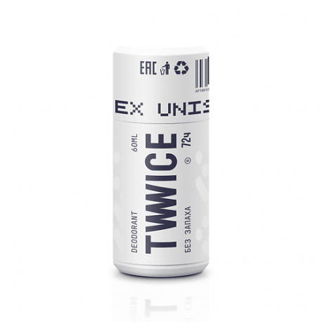 TWWICE deo unisex  дезодорант антиперспирант без запаха 60.0 E-RASY
