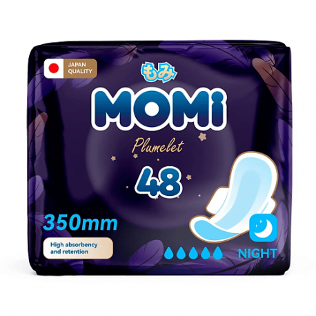 Прокладки гигиенические ночные "Night" 350 мм спайка 48.0 Momi