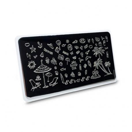 Пластина для стемпинга Stamping Plate Пляж AEROPUFFING