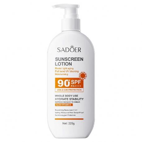 Лосьон SPF 90+ защита от UVA и UVB лучей с алоэ и витамином Е SADOER