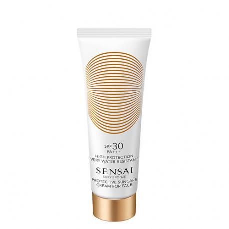 Водостойкий солцезащитный крем для лица Silky Bronze Protective Cream SPF50 50.0 Sensai