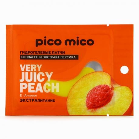 Патчи для глаз Very juicy peach, гидрогелевые с коллагеном и экстрактом персика 1.0 PICO MICO