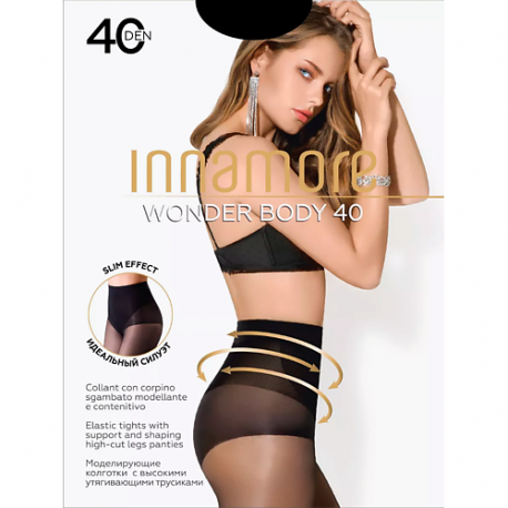 Женские колготки Wonder Body 40 den Nero INNAMORE