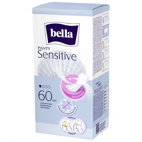 Прокладки ежедневные ультратонкие Panty sensitive 60.0 BELLA