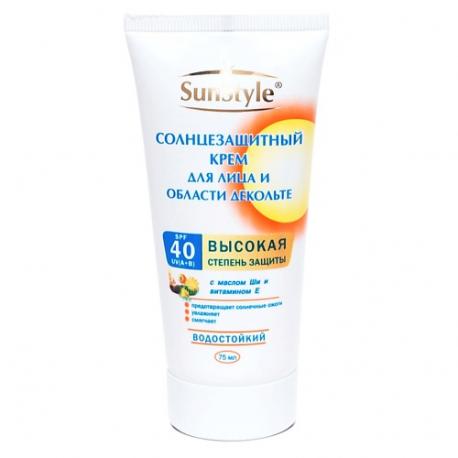 Крем для лица и области декольте солнцезащитный SPF-40 75.0 SUN STYLE