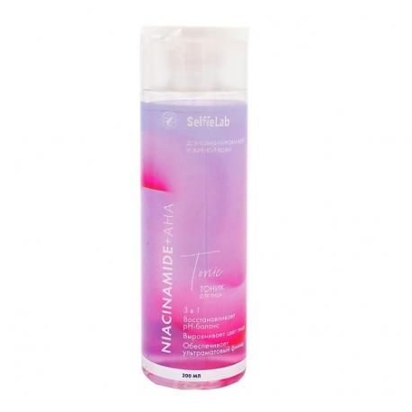 Niacinamide+ Тоник для лица линии "Niacinamide +AHA"  c Д-пантенолом 200.0 Selfielab