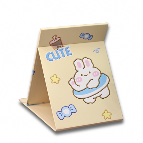 Зеркало настольное "Cute bunny" yellow iLikeGift