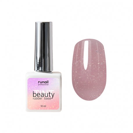 Каучуковая цветная база с хлопьями юки beautyTINT Runail Professional