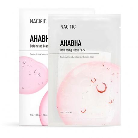 Маска тканевая очищающая с кислотами AhaBha Balancing Mask Pack NACIFIC
