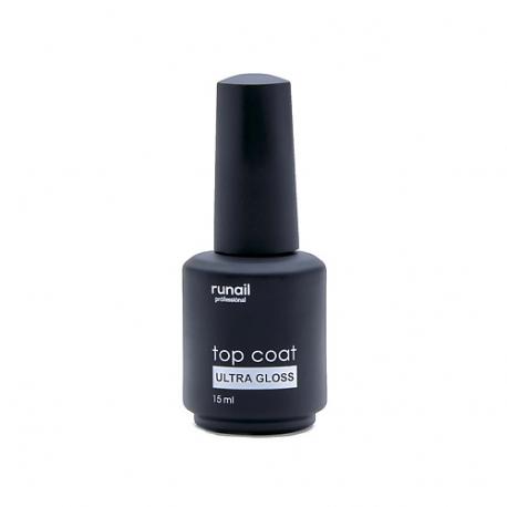 Глянцевый топ для гель-лака без липкого слоя TOP СOAT ULTRA GLOSS 15.0 Runail Professional