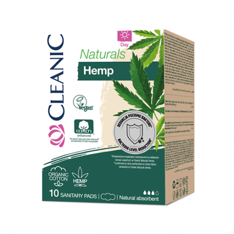 Naturals Organic Cotton&Hemp Прокладки гигиенические дневные 10.0 CLEANIC