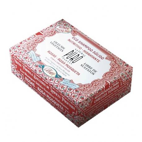 Твердый эко-шампунь Роза и Шиповник Shampoo Sólido Rosas Rosa Mosqueta BOTI-K