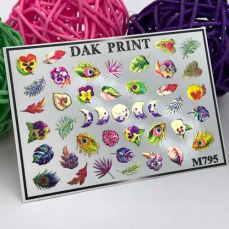 Слайдер-дизайн для ногтей M795 Dak Print