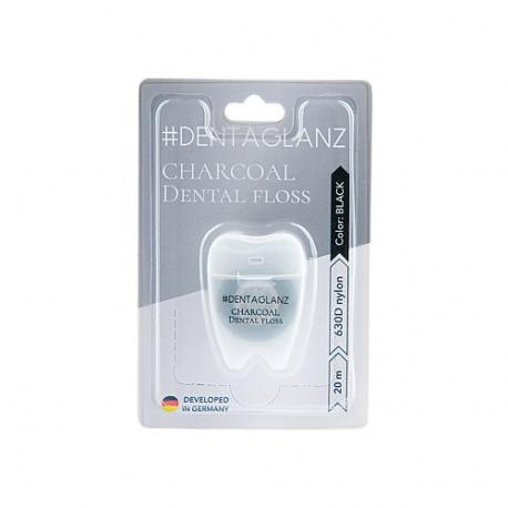 Зубная нить Charcoal Dental Floss #DENTAGLANZ