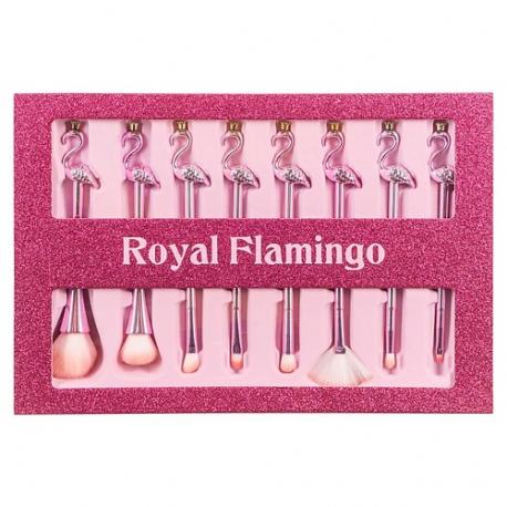 Набор кистей для макияжа ROYAL FLAMINGO ЛЭТУАЛЬ