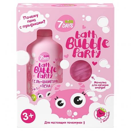 BATH BUBBLE PARTY Подарочный набор для детей ДЛЯ НАСТОЯЩИХ ПОЧЕМУЧЕК 7Days