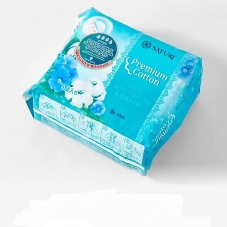 Гигиенические прокладки Premium Cotton супер 9.0 Sayuri