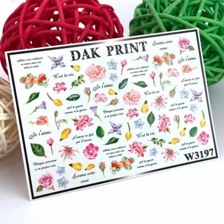 Слайдер-дизайн для ногтей W3197 Dak Print