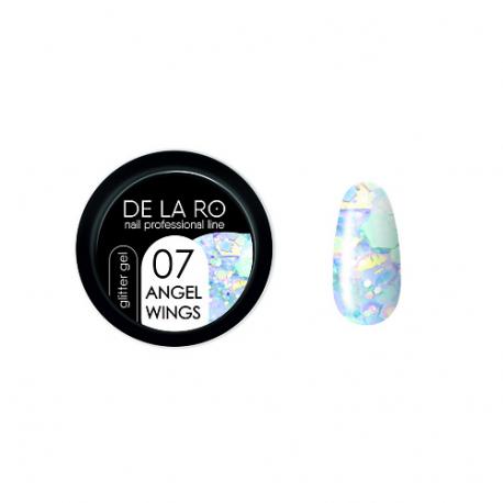 Глиттер гель для ногтей Angel Wings DE LA RO