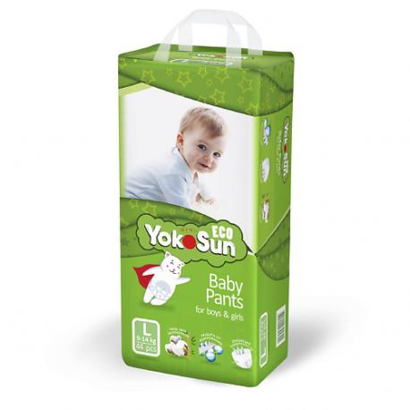Детские подгузники-трусики Eco размер L (9-14 кг) 44.0 Yokosun