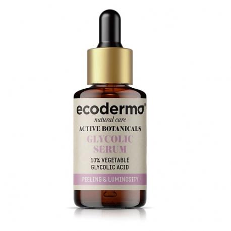 Сыворотка для лица с гликолевой кислотой придающая сияние Active Botanicals Glycolic Serum ECODERMA