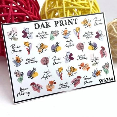 Слайдер-дизайн для ногтей W3344 Dak Print