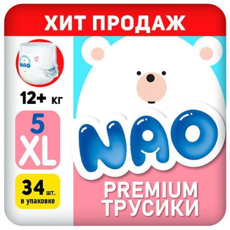 Подгузники трусики 5 размер от 12-17 кг для детей 34 NAO