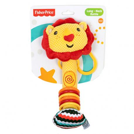 Погремушка плюшевая Львёнок 0+ Fisher Price