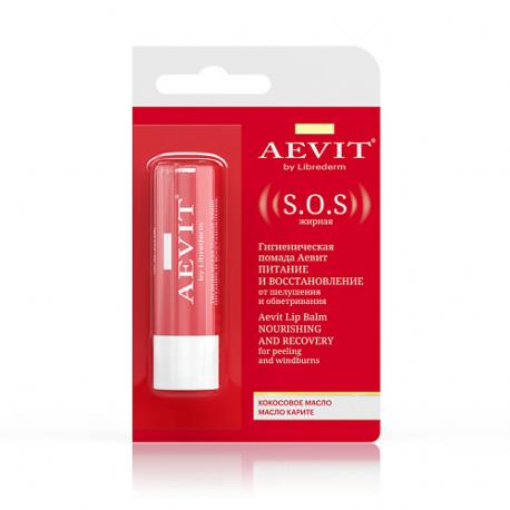 Гигиеническая помада Питание и восстановление SOS Aevit Lip Balm Nourishing and Recovery AEVIT BY LIBREDERM