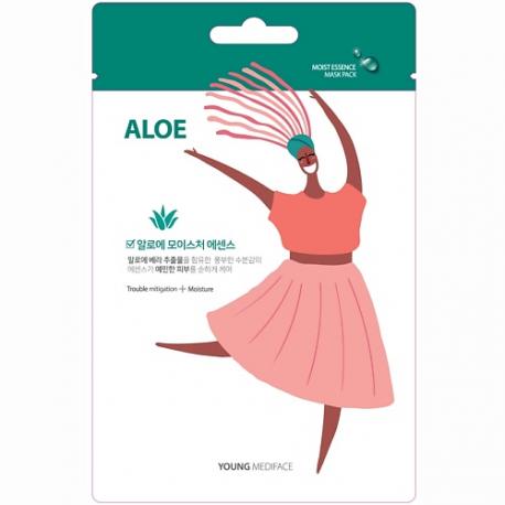 Тканевая маска для лица MSDS_Aloe (алоэ) Young Mediface