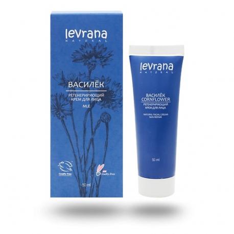 Крем для лица регенерирующий Василек Cornflower Natural Facial Cream Levrana