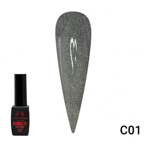 Гель лак Disco Gel Polish светоотражающий A06 Global Fashion