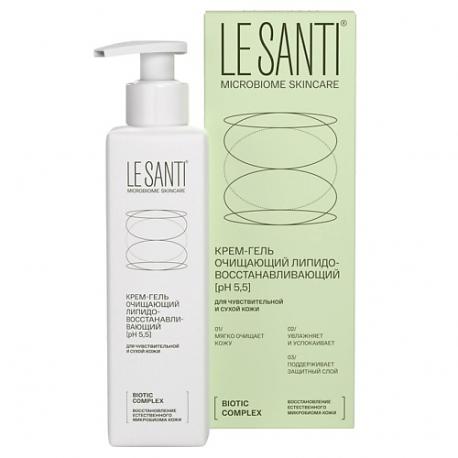 Крем-гель очищающий липидовосстанавливающий pH 5,5 Biotic Complex LE SANTI