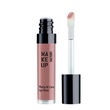 Блеск-уход для губ придающий объем Plump & Care Lip Gloss Make Up Factory