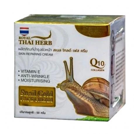 Антивозрастной тайский крем с муцином улитки, золотом и витамином Е THAI HERB