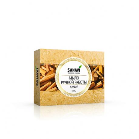 Мыло ручной работы сандал аюрведическое (Hand Made Soap Sandal) 100.0 SANAVI