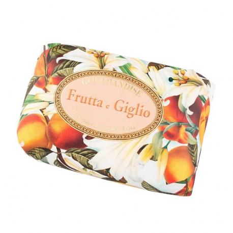 Мыло натуральное парфюмированное Фрукты и Лилия Frutta e Giglio GOURMANDISE