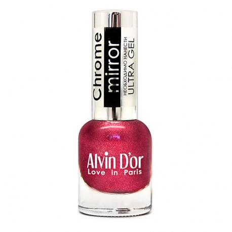 Лак для ногтей CHROME MIRROR, 01 Зеркальное серебро Alvin D'or