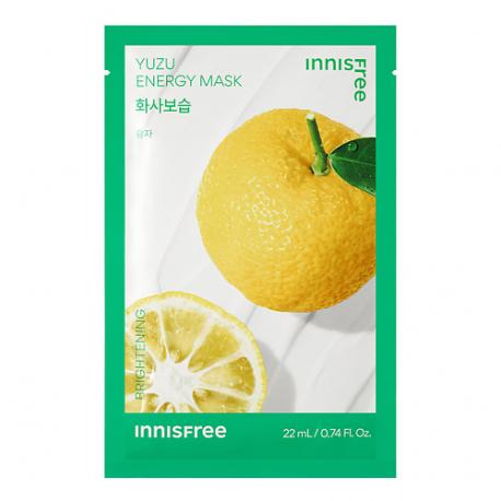 Маска для лица с юдзу для выравнивания тона кожи Squeeze Energy InnisFree
