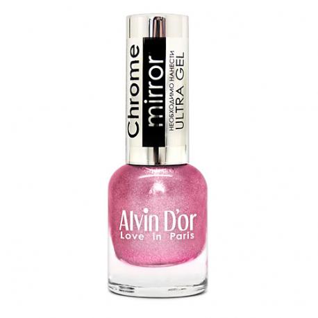 Лак для ногтей CHROME MIRROR, 01 Зеркальное серебро Alvin D'or