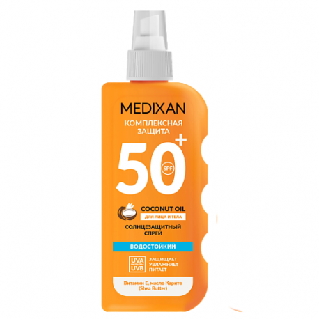 Солнцезащитный Спрей SPF 50+ для лица и тела MEDIXAN