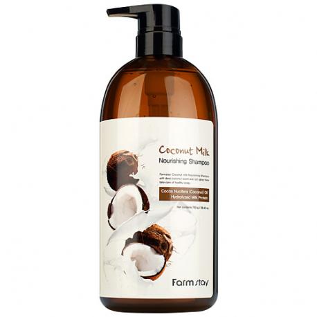 Шампунь питательный с кокосовым маслом Coconut Milk Nourishing Shampoo FARMSTAY